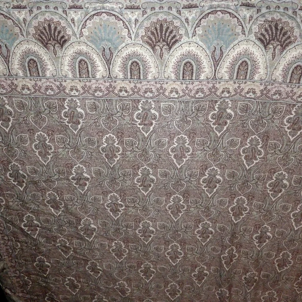 Pottery Barn Paisley Floral Duvet Cover Burgundy Traditional Bohemian Full/Queen